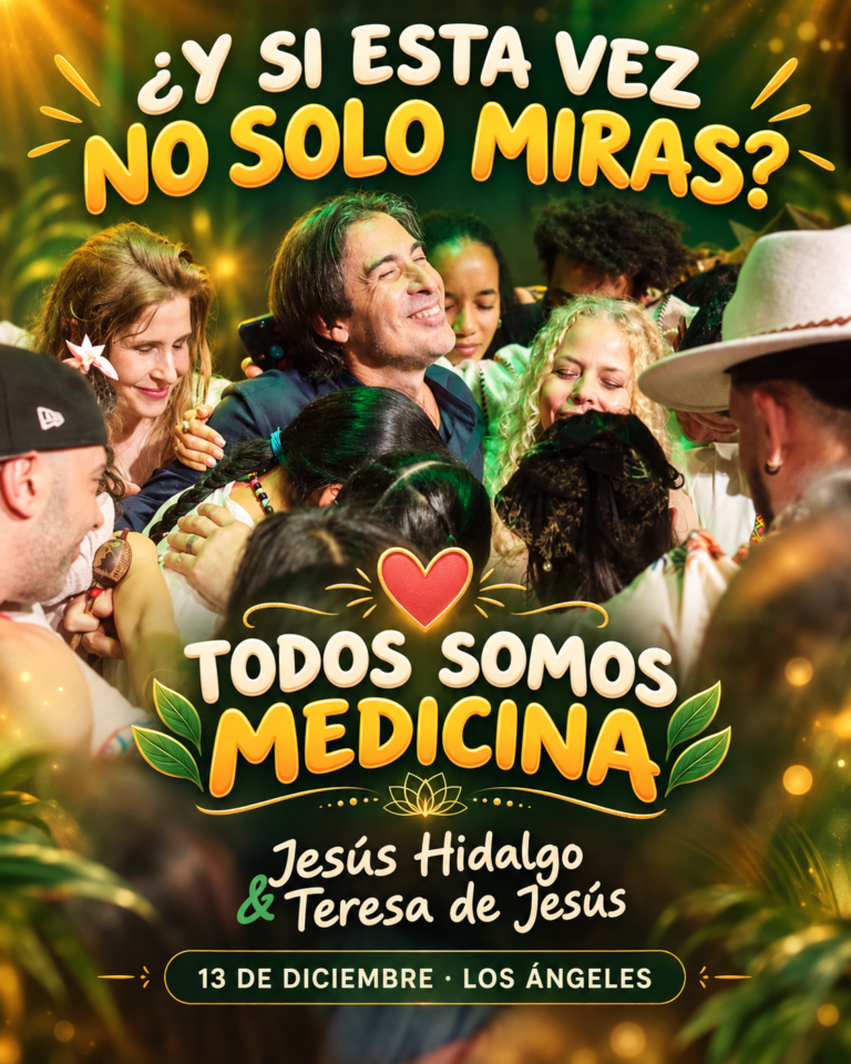 Diapositiva 1 de Todos Somos Medicina: invitación a participar con Jesús Hidalgo y Teresa de Jesús.